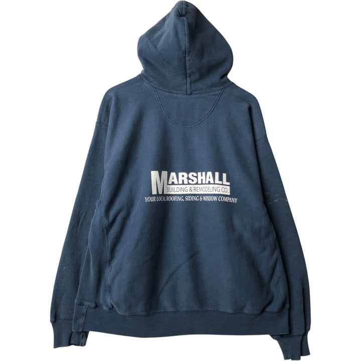 2000'S Champion Premium Reverse Weave Advertising Sweat Pullover Hoodie, Men's Size XL (approx.) cotton navy blue type Vintage Second Hand