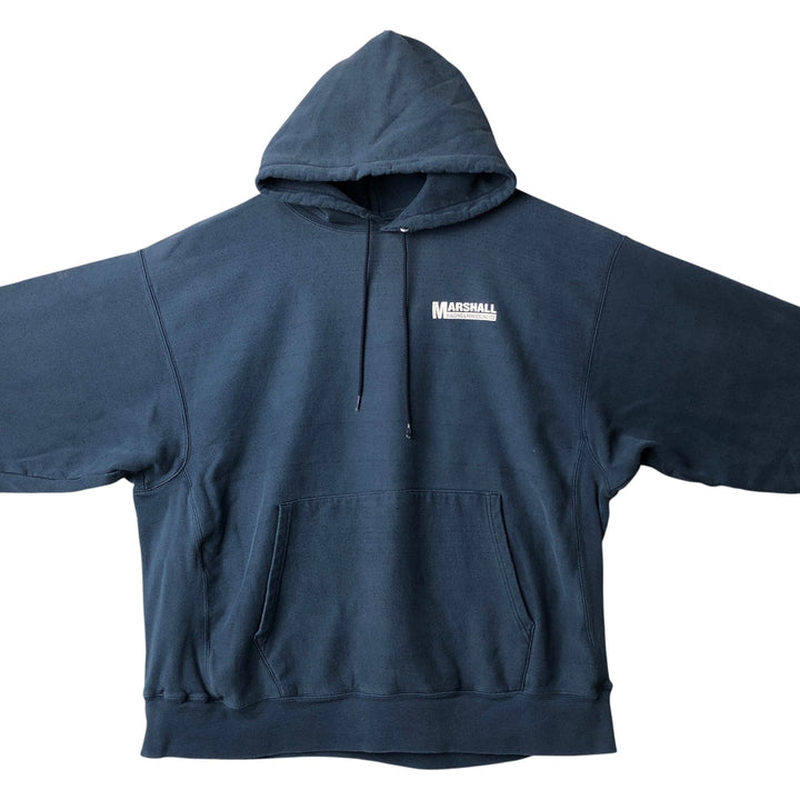 2000'S Champion Premium Reverse Weave Advertising Sweat Pullover Hoodie, Men's Size XL (approx.) cotton navy blue type Vintage Second Hand