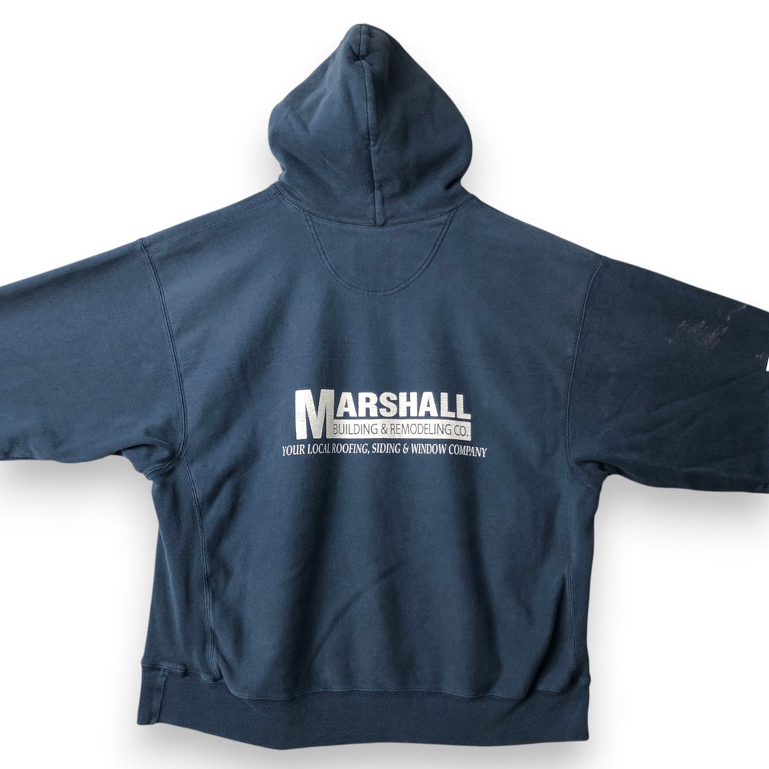 2000'S Champion Premium Reverse Weave Advertising Sweat Pullover Hoodie, Men's Size XL (approx.) cotton navy blue type Vintage Second Hand