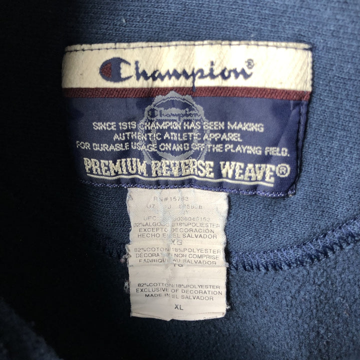 2000'S Champion Premium Reverse Weave Advertising Sweat Pullover Hoodie, Men's Size XL (approx.) cotton navy blue type Vintage Second Hand