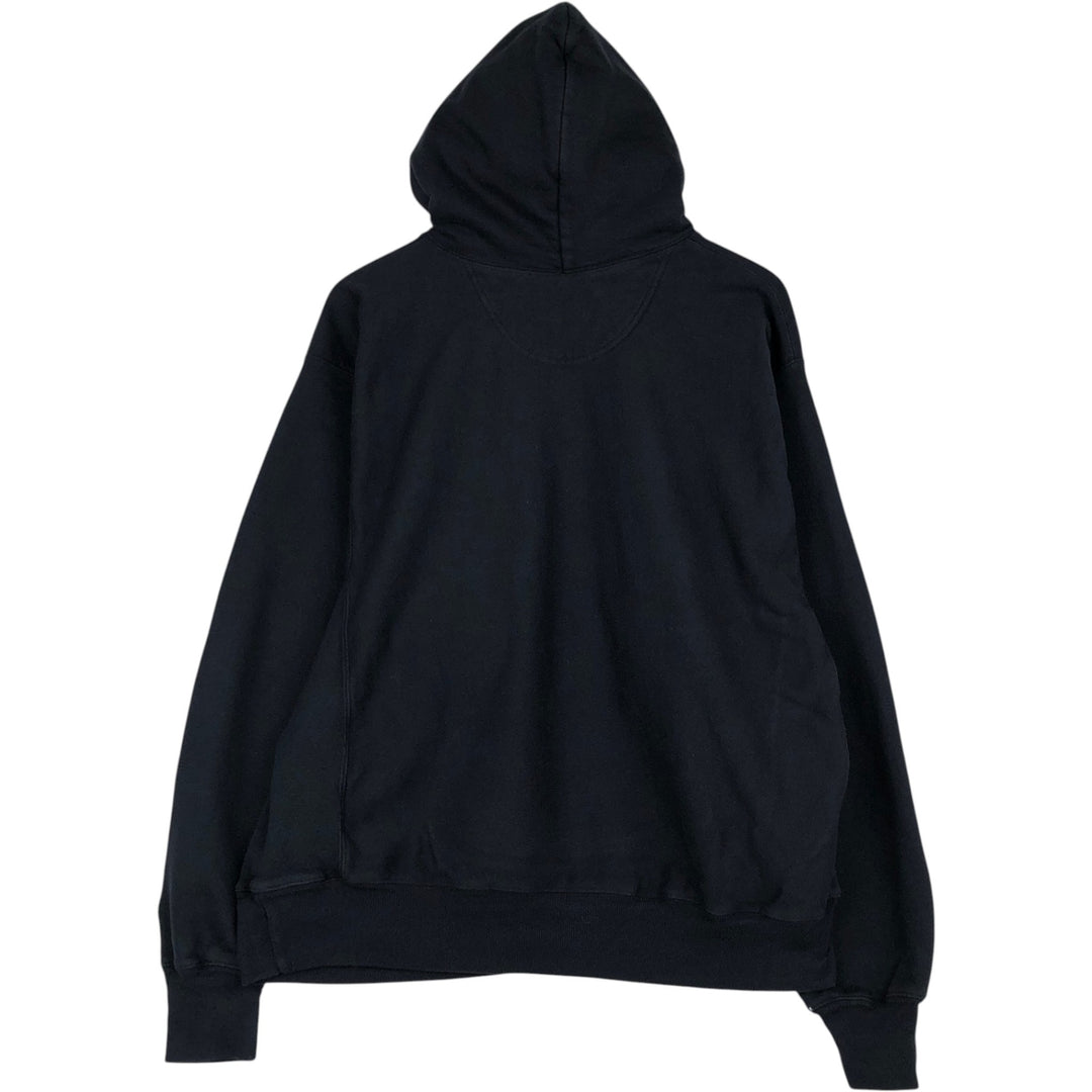 2000'S Champion Premium Reverse Weave Advertising Sweatshirt Pullover Hoodie (Men's Size L) cotton black type Vintage Second Hand