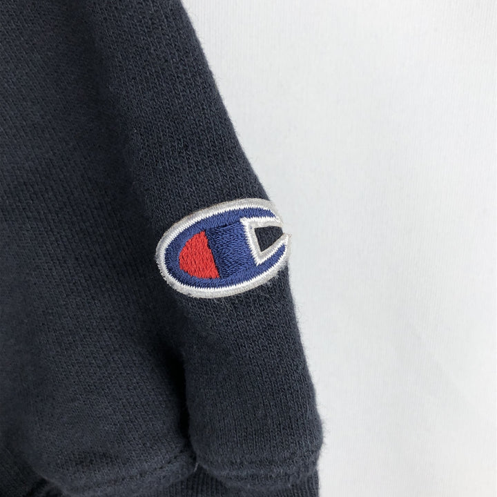 2000'S Champion Premium Reverse Weave Advertising Sweatshirt Pullover Hoodie (Men's Size L) cotton black type Vintage Second Hand