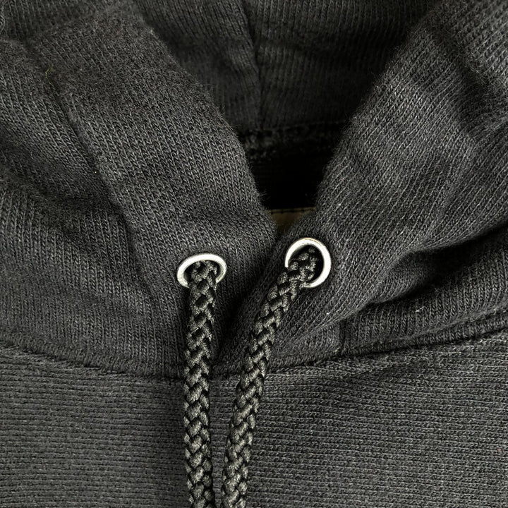 2000'S Champion Premium Reverse Weave Advertising Sweatshirt Pullover Hoodie (Men's Size L) cotton black type Vintage Second Hand