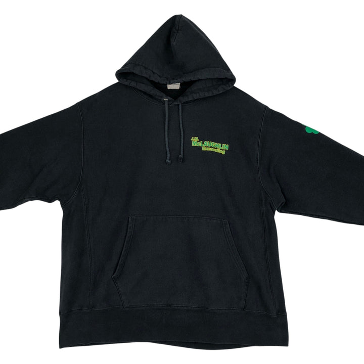Champion REVERSE WEAVE Advertising Sweat Pullover Hoodie, Men's XL (approx.) cotton black type Vintage Second Hand