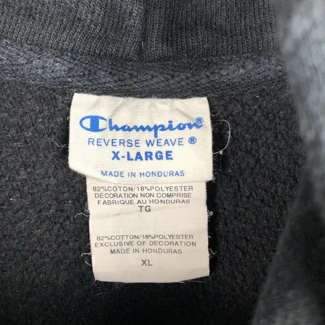 Champion REVERSE WEAVE Advertising Sweat Pullover Hoodie, Men's XL (approx.) cotton black type Vintage Second Hand