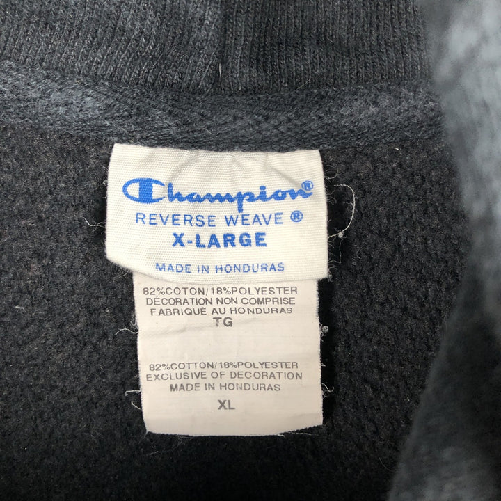 Champion REVERSE WEAVE Advertising Sweat Pullover Hoodie, Men's XL (approx.) cotton black type Vintage Second Hand