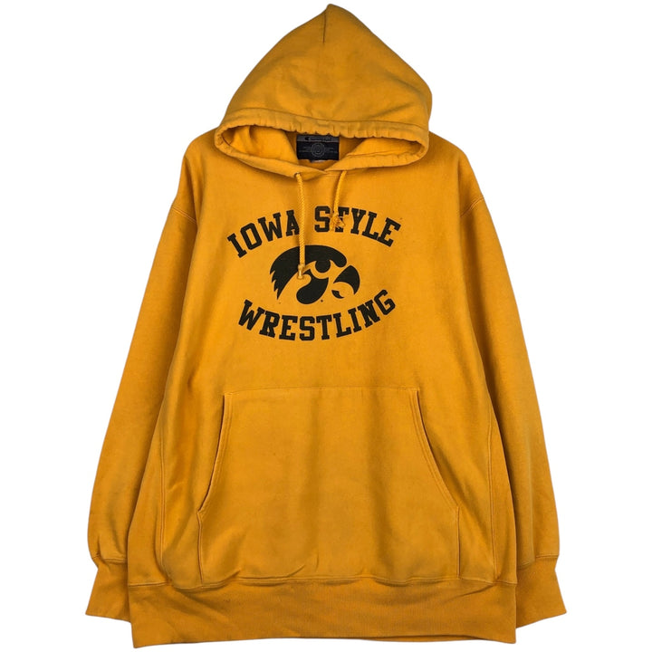 Champion College Sweat Pullover Hoodie, Men's Size L cotton yellow type Vintage Second Hand