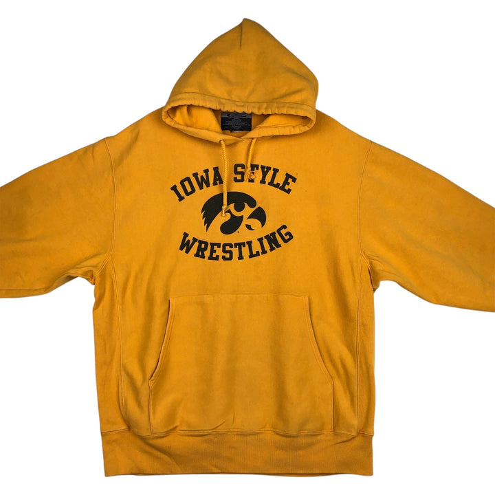 Champion College Sweat Pullover Hoodie, Men's Size L cotton yellow type Vintage Second Hand