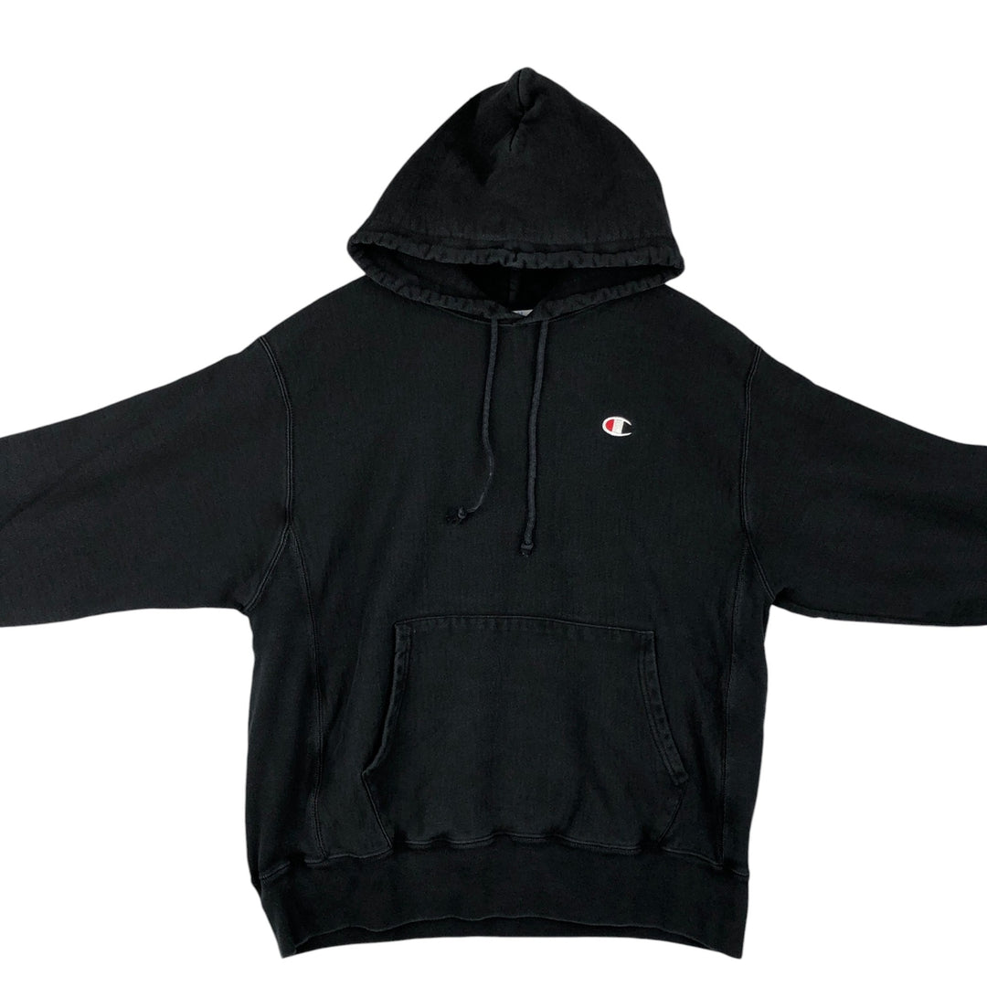 Champion REVERSE WEAVE Reverse Weave Sweat Pullover Hoodie Men's L size cotton black type Vintage Second Hand