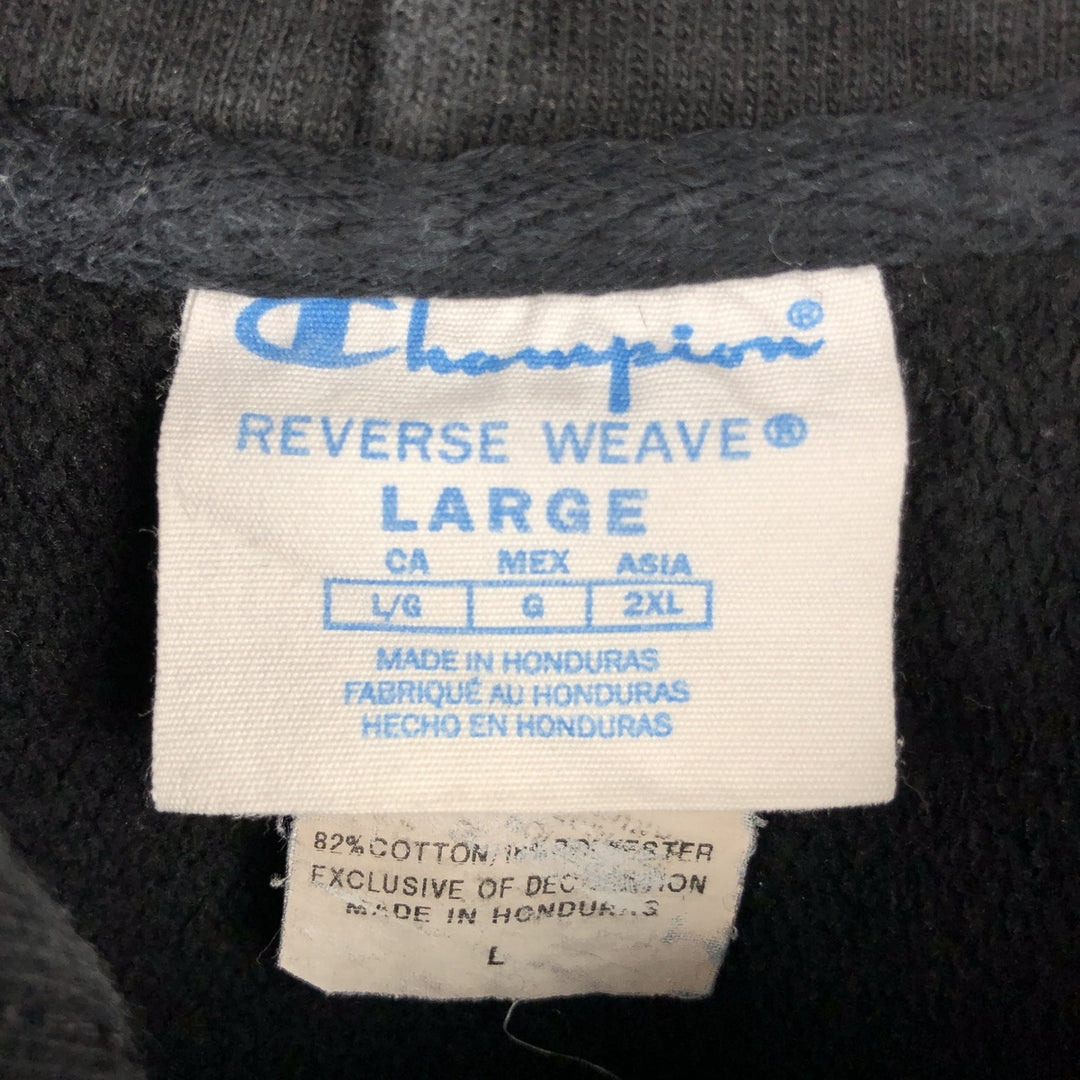 Champion REVERSE WEAVE Reverse Weave Sweat Pullover Hoodie Men's L size cotton black type Vintage Second Hand