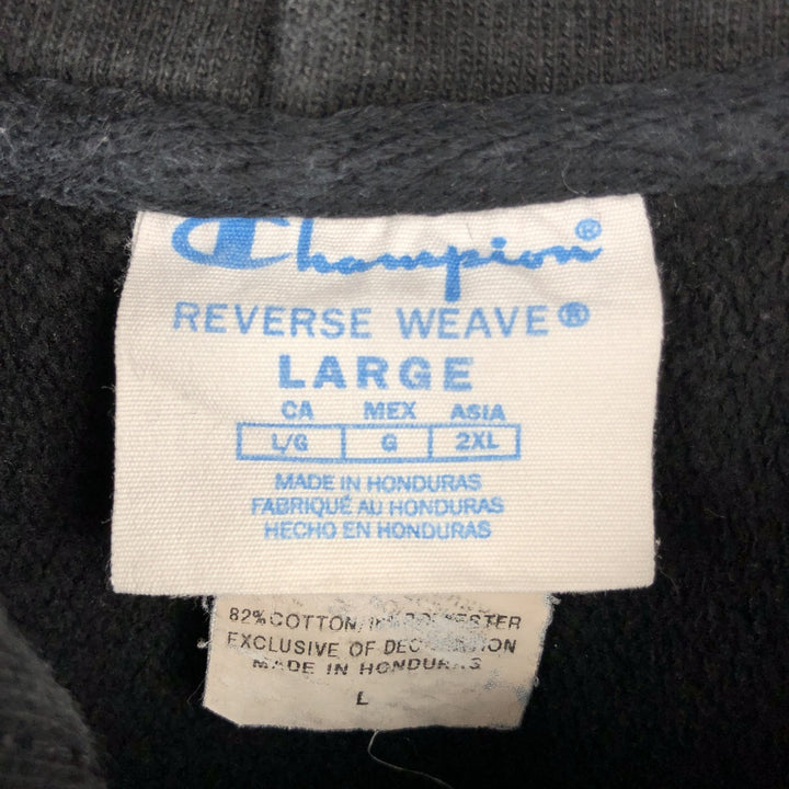 Champion REVERSE WEAVE Reverse Weave Sweat Pullover Hoodie Men's L size cotton black type Vintage Second Hand
