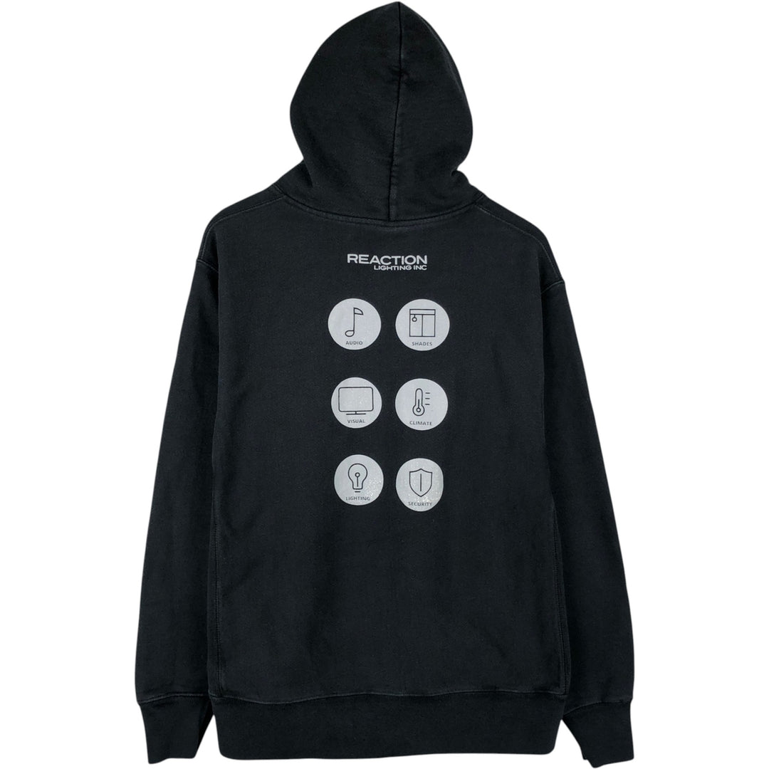 Champion Reverse Weave Advertising Sweat Pullover Hoodie, Men's Size L (approx.) cotton black type Vintage Second Hand