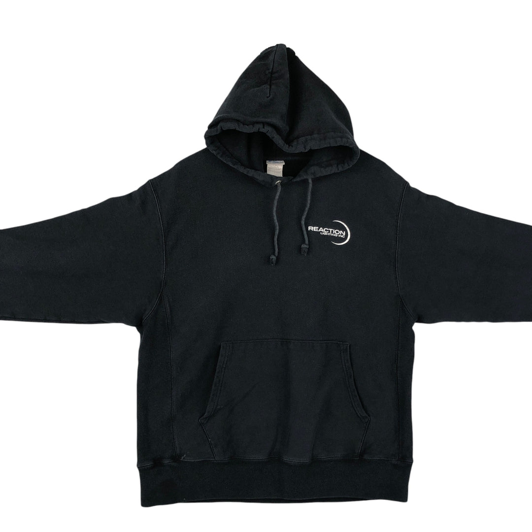 Champion Reverse Weave Advertising Sweat Pullover Hoodie, Men's Size L (approx.) cotton black type Vintage Second Hand