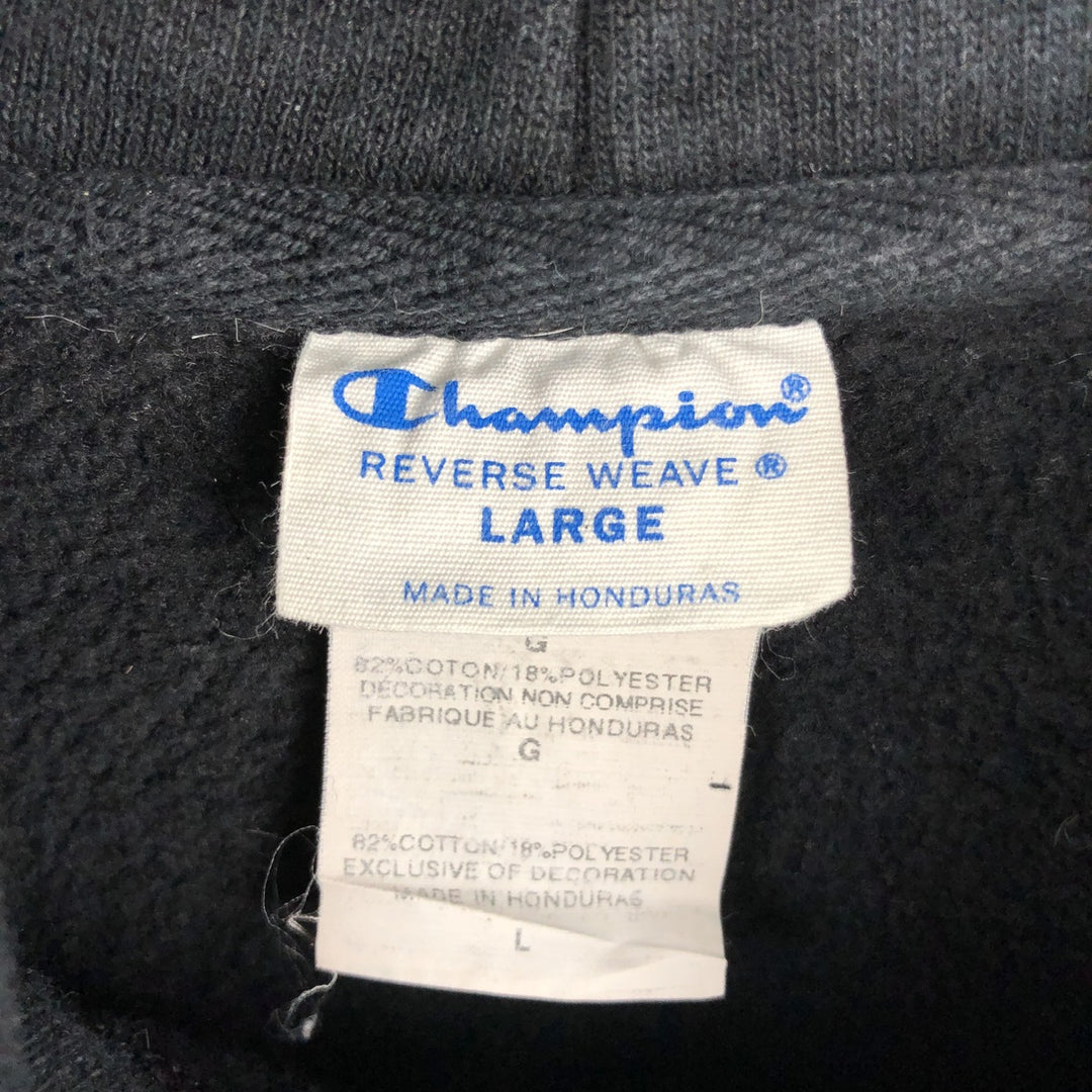 Champion Reverse Weave Advertising Sweat Pullover Hoodie, Men's Size L (approx.) cotton black type Vintage Second Hand
