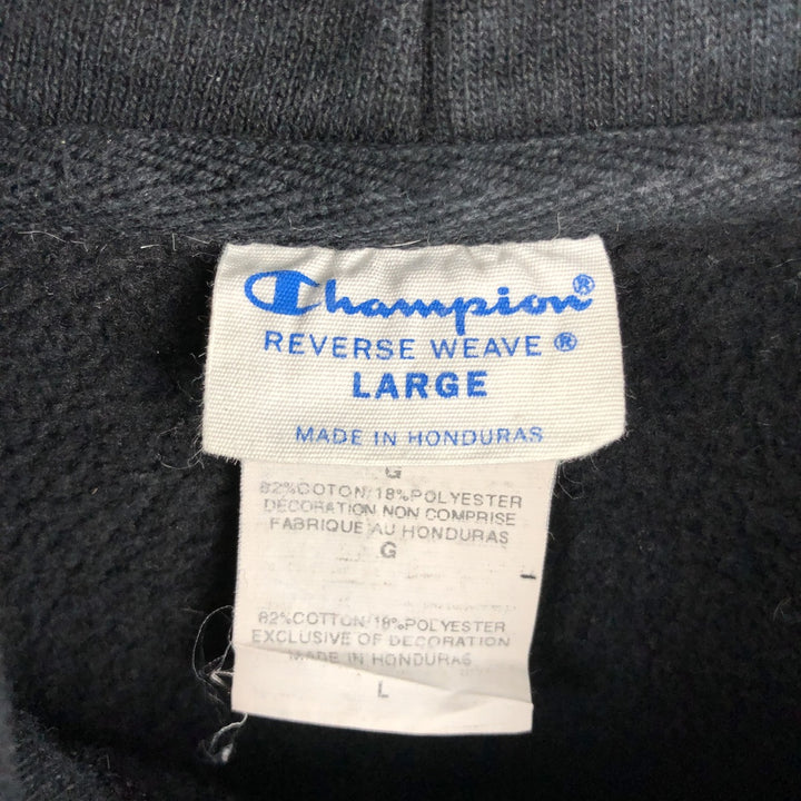 Champion Reverse Weave Advertising Sweat Pullover Hoodie, Men's Size L (approx.) cotton black type Vintage Second Hand