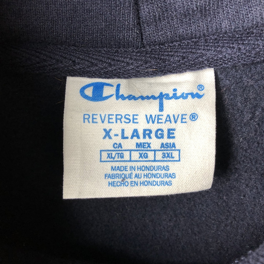 Champion Reverse Weave Graham Tire And Auto Stars and Stripes Advertising Pullover Hoodie (Men's XL equivalent) cotton navy blue type Vintage Second Hand