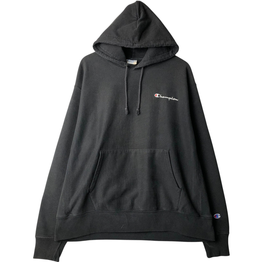 Champion REVERSE WEAVE Reverse Weave Sweat Pullover Hoodie Men's XL cotton black type Vintage Second Hand