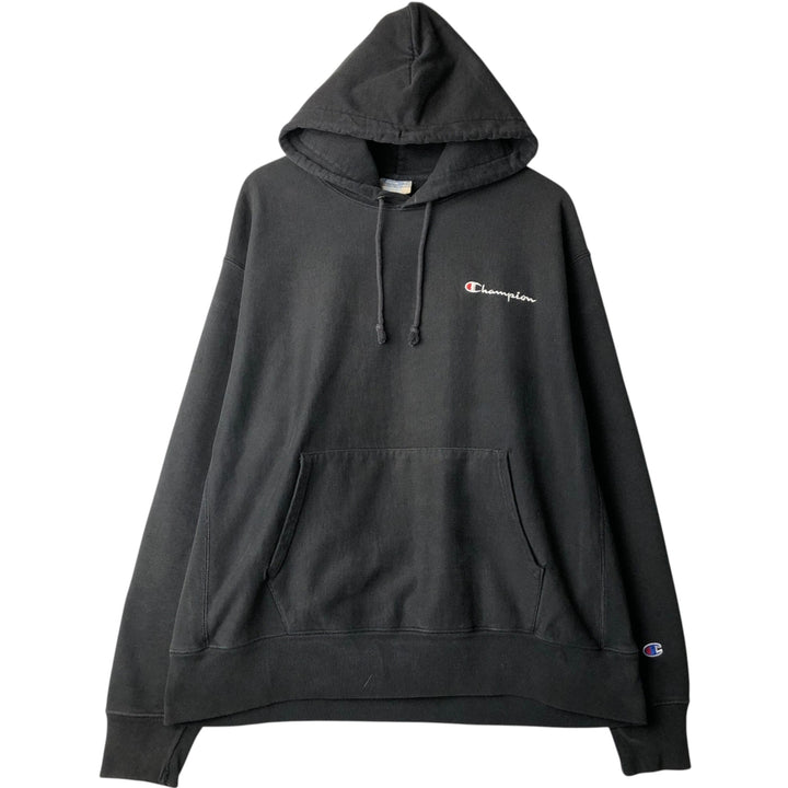 Champion REVERSE WEAVE Reverse Weave Sweat Pullover Hoodie Men's XL cotton black type Vintage Second Hand
