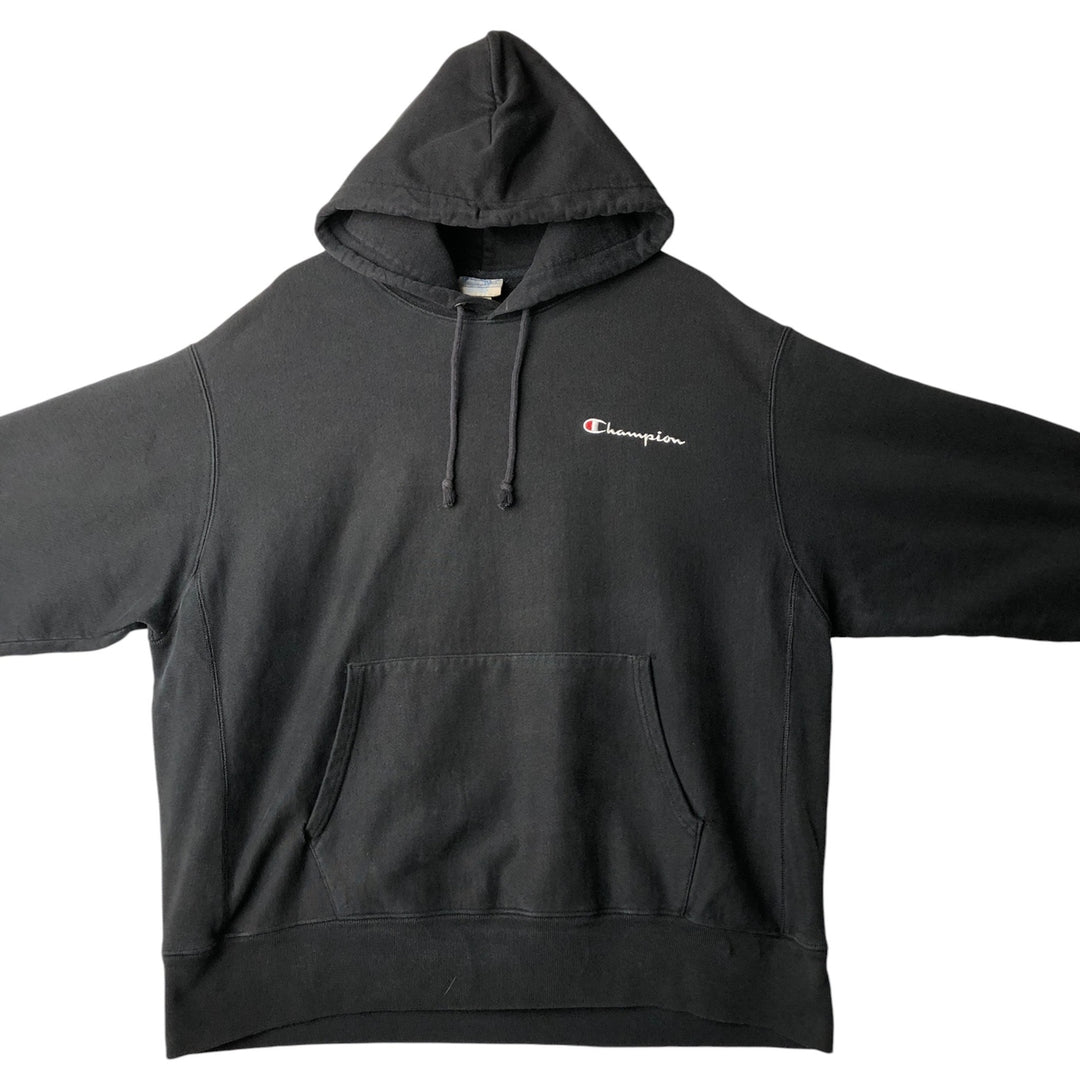 Champion REVERSE WEAVE Reverse Weave Sweat Pullover Hoodie Men's XL cotton black type Vintage Second Hand