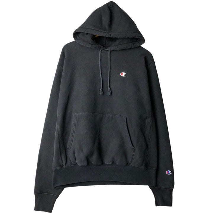 Champion REVERSE WEAVE Reverse Weave Sweat Pullover Hoodie Men's L size unclear black type Vintage Second Hand