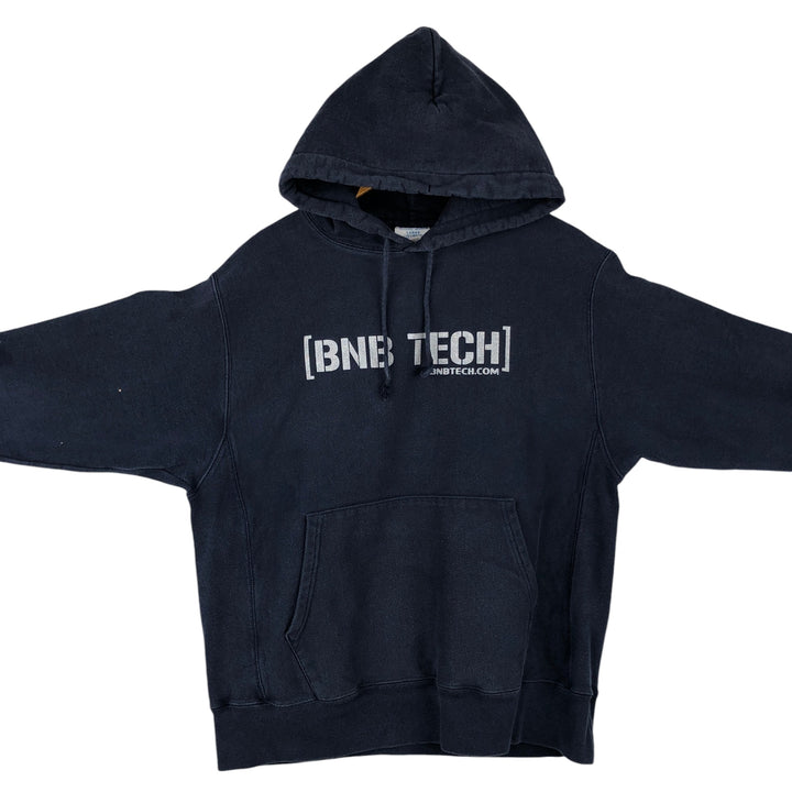 Champion Reverse Weave Advertising Sweat Pullover Hoodie, Men's Size L (approx.) cotton navy blue type Vintage Second Hand