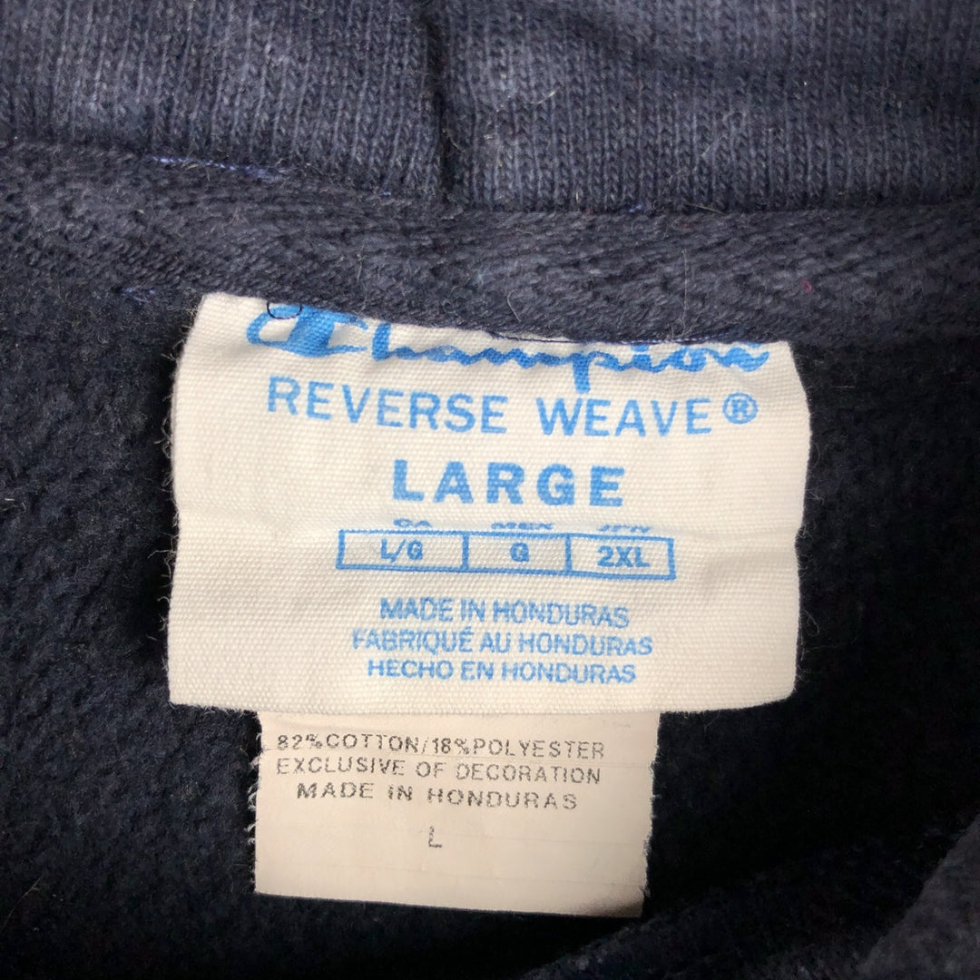 Champion Reverse Weave Advertising Sweat Pullover Hoodie, Men's Size L (approx.) cotton navy blue type Vintage Second Hand