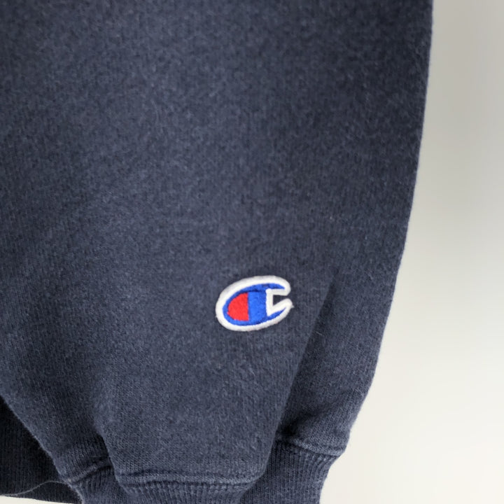 Champion Reverse Weave Advertising Sweat Pullover Hoodie, Men's Size L (approx.) cotton navy blue type Vintage Second Hand