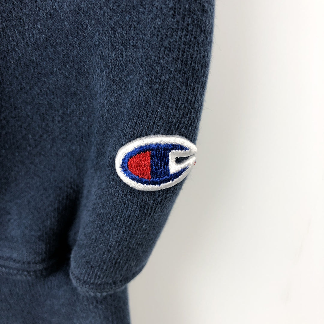 2000'S Champion Premium Reverse Weave College Sweat Pullover Hoodie cotton navy blue type Vintage Second Hand
