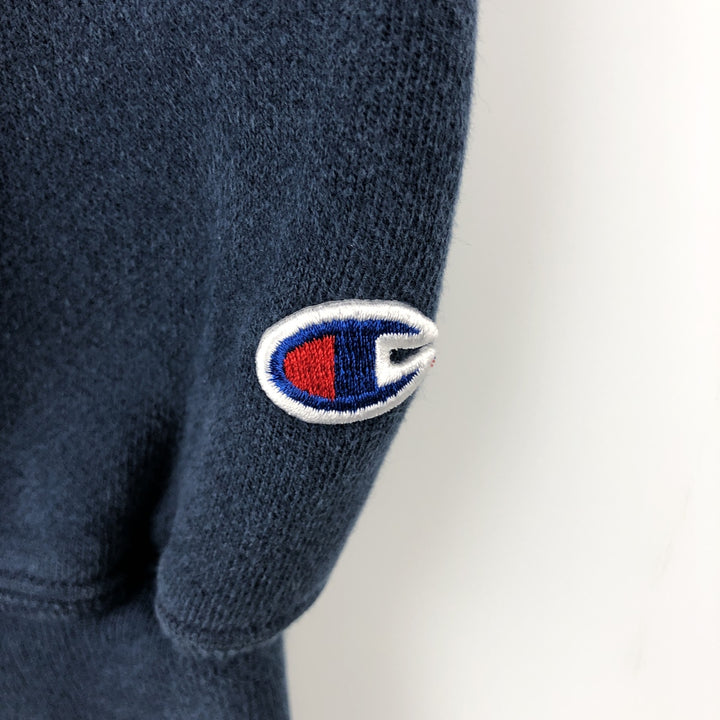 2000'S Champion Premium Reverse Weave College Sweat Pullover Hoodie cotton navy blue type Vintage Second Hand