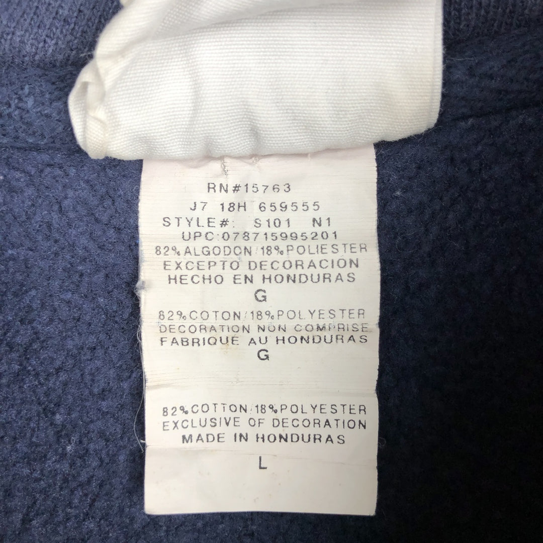 Champion REVERSE WEAVE Advertising Sweat Pullover Hoodie Men's L size cotton navy blue type Vintage Second Hand