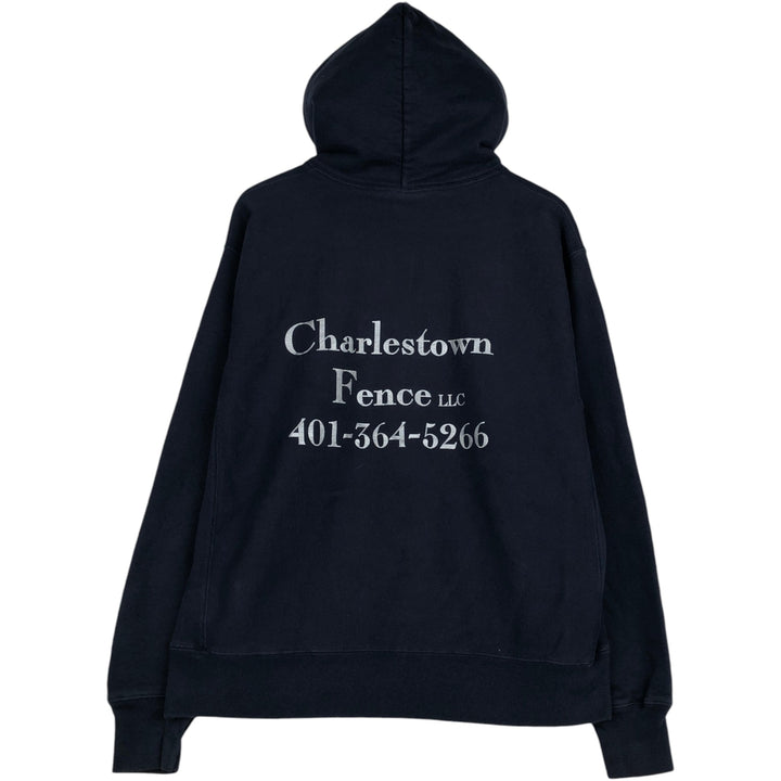 Champion REVERSE WEAVE Advertising Sweat Pullover Hoodie Men's L size cotton navy blue type Vintage Second Hand