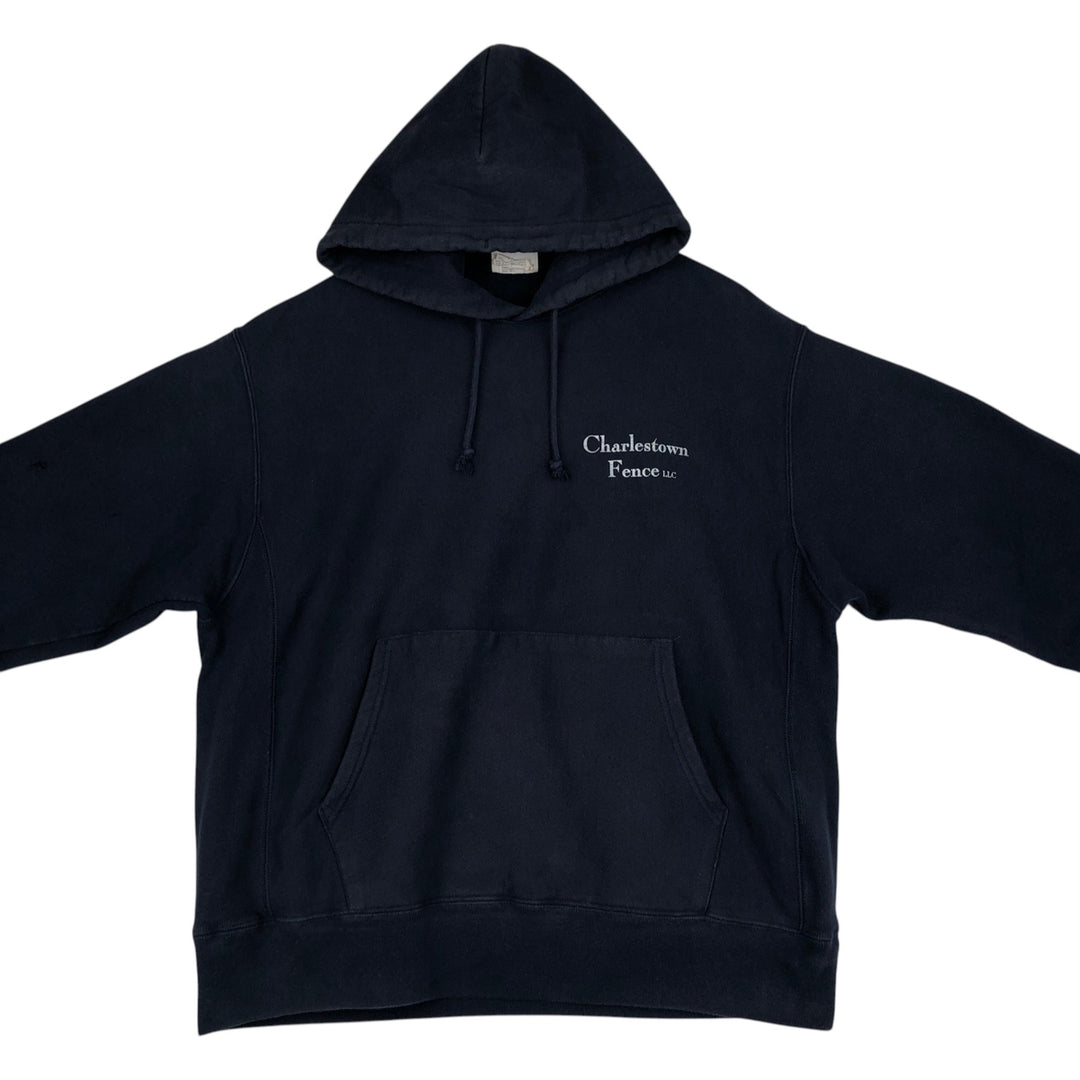 Champion REVERSE WEAVE Advertising Sweat Pullover Hoodie Men's L size cotton navy blue type Vintage Second Hand