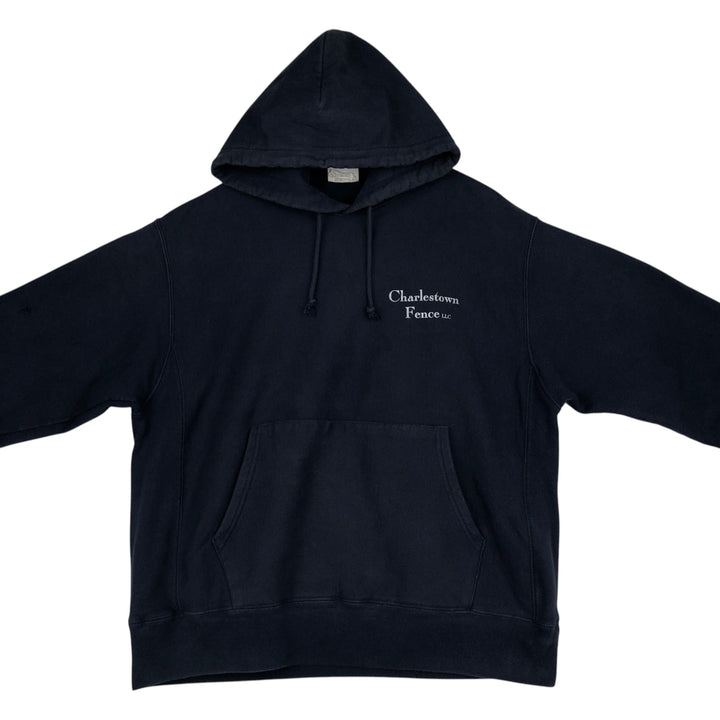 Champion REVERSE WEAVE Advertising Sweat Pullover Hoodie Men's L size cotton navy blue type Vintage Second Hand