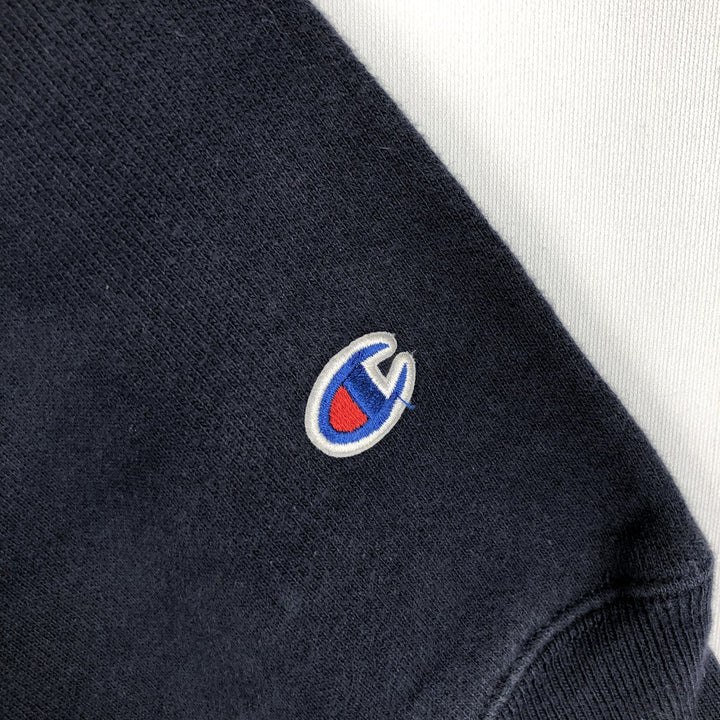 Champion REVERSE WEAVE Advertising Sweat Pullover Hoodie Men's L size cotton navy blue type Vintage Second Hand