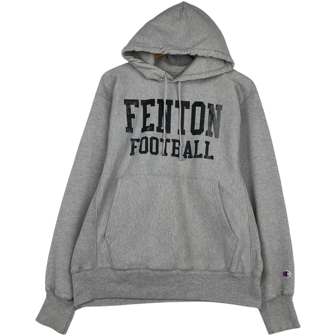 2000'S Champion Premium Reverse Weave College Pullover Hoodie, Men's Size M cotton gray type Vintage Second Hand