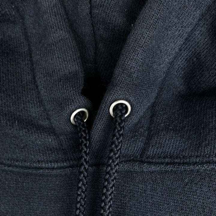 2000'S Champion Premium Reverse Weave College Sweatshirt Pullover Hoodie (Men's Size L equivalent) cotton navy blue type Vintage Second Hand