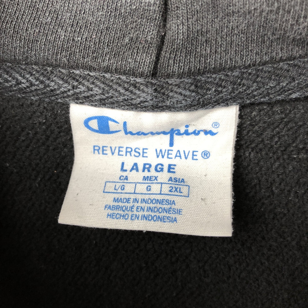 Champion REVERSE WEAVE Reverse Weave Sweat Pullover Hoodie Men's L size cotton black type Vintage Second Hand