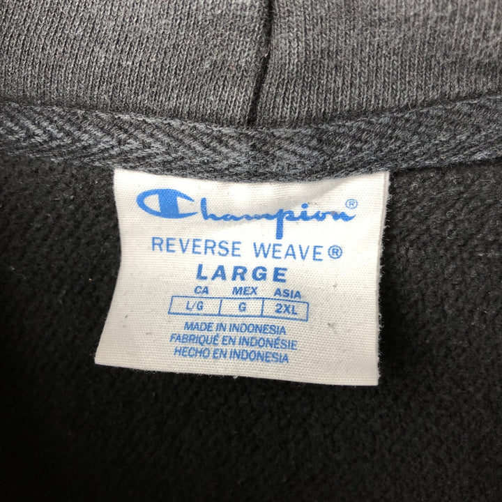 Champion REVERSE WEAVE Reverse Weave Sweat Pullover Hoodie Men's L size cotton black type Vintage Second Hand