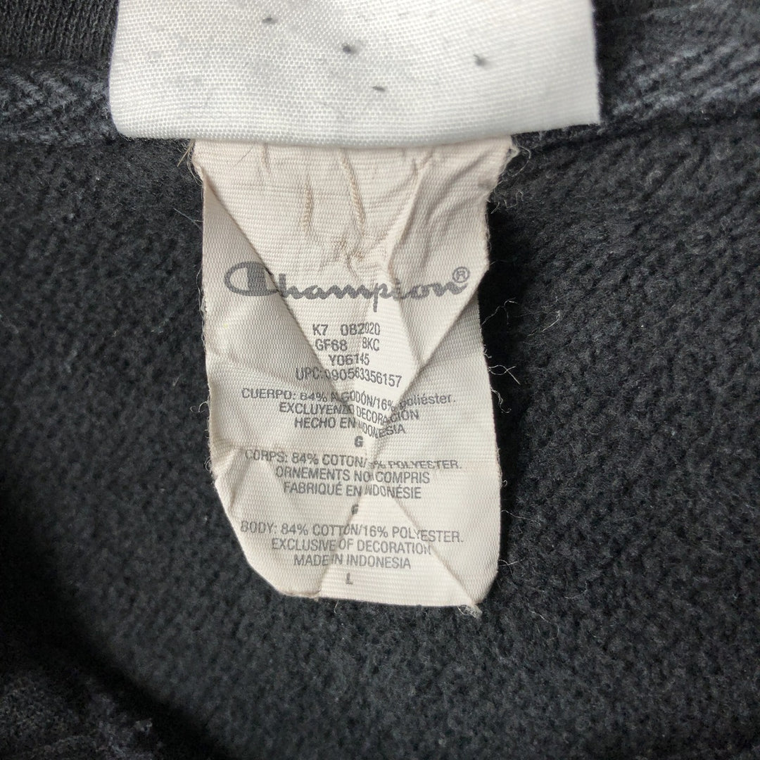 Champion REVERSE WEAVE Reverse Weave Sweat Pullover Hoodie Men's L size cotton black type Vintage Second Hand