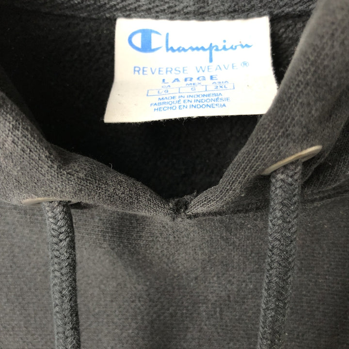Champion REVERSE WEAVE Reverse Weave Sweat Pullover Hoodie Men's L size cotton black type Vintage Second Hand