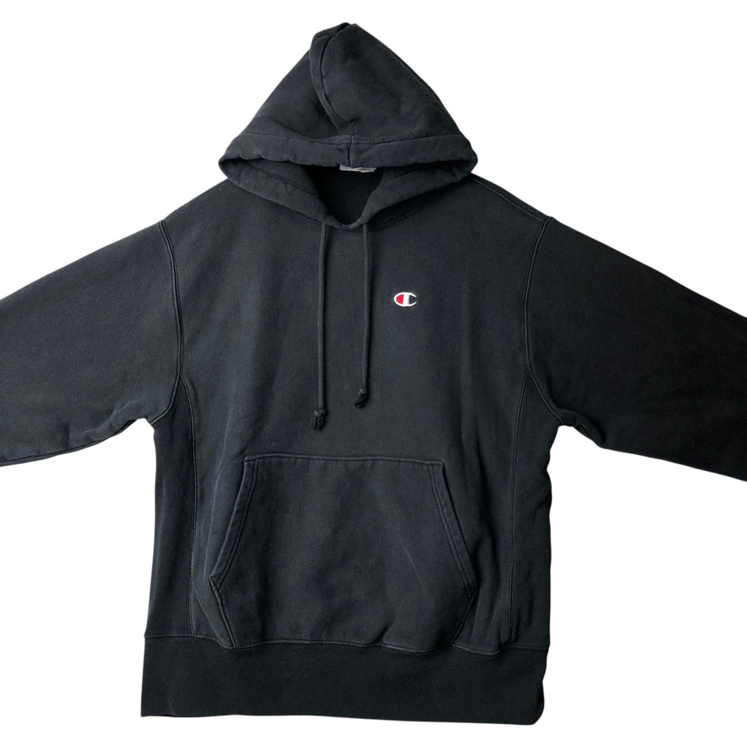 Champion REVERSE WEAVE Reverse Weave Sweat Pullover Hoodie Men's L size cotton black type Vintage Second Hand