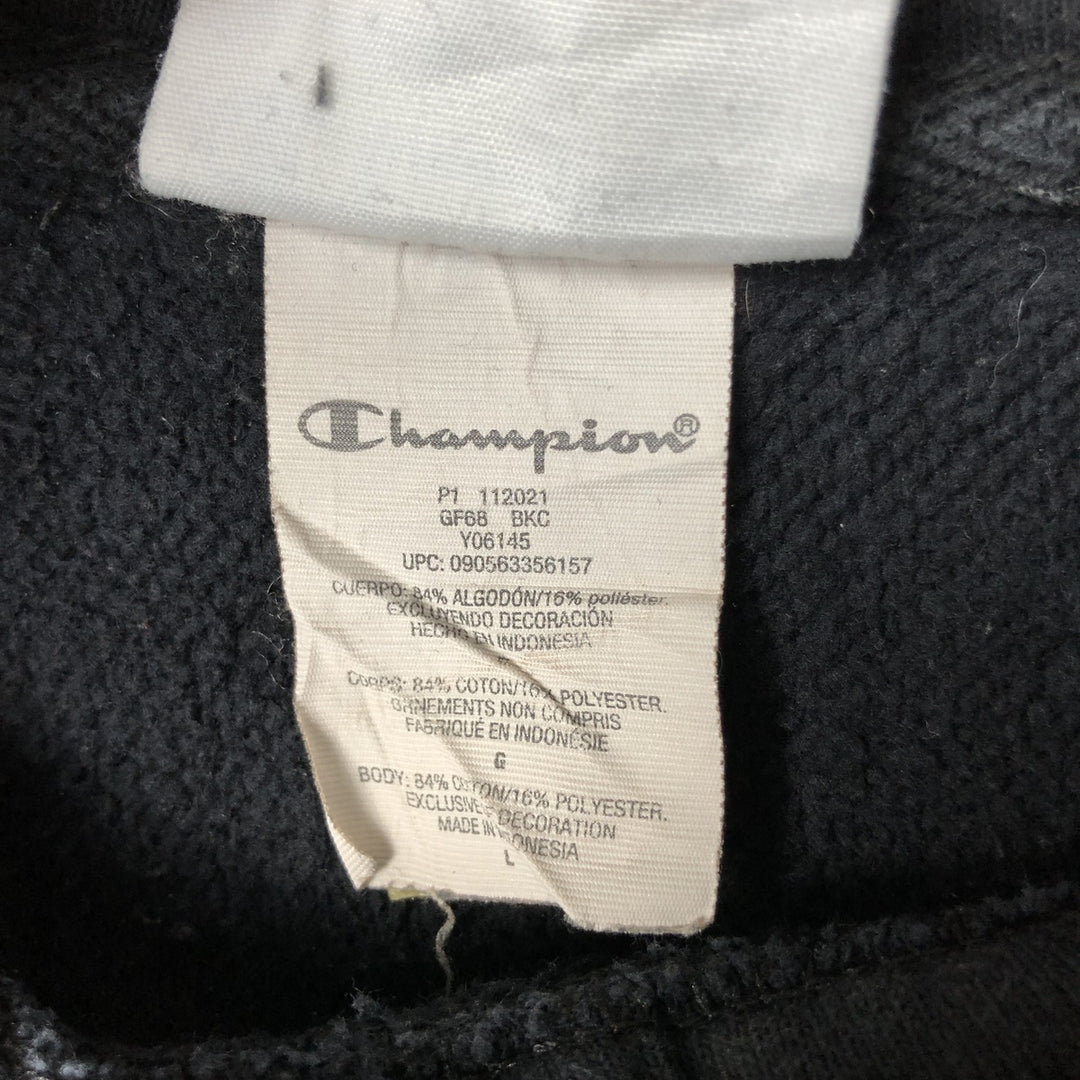 Champion REVERSE WEAVE Reverse Weave Sweat Pullover Hoodie Men's L size cotton black type Vintage Second Hand