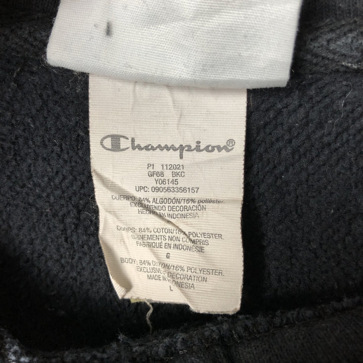 Champion REVERSE WEAVE Reverse Weave Sweat Pullover Hoodie Men's L size cotton black type Vintage Second Hand