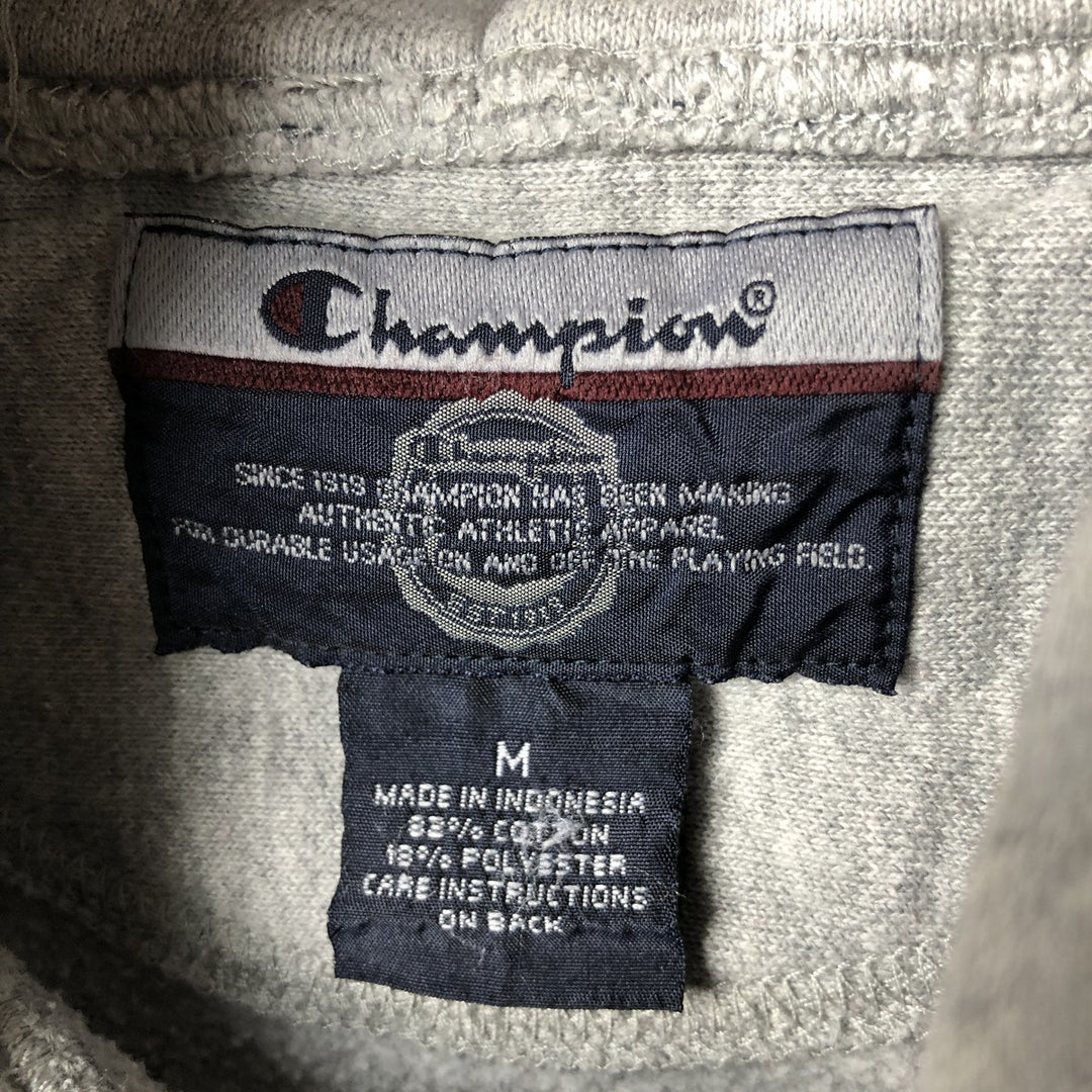 2000'S Champion Wisconsin University College Sweatshirt Pullover Hoodie (Men's Size M) cotton gray type Vintage Second Hand