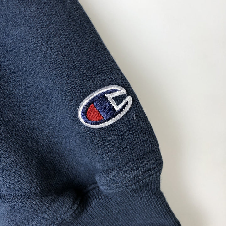 2000'S Champion Premium Reverse Weave College Pullover Hoodie, Men's Size Medium cotton navy blue type Vintage Second Hand