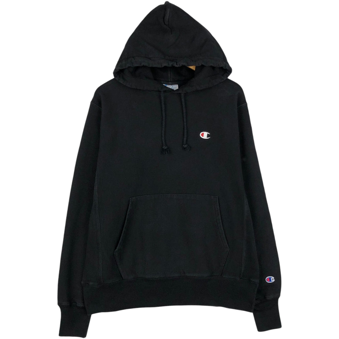 Champion REVERSE WEAVE Reverse Weave Sweat Pullover Hoodie Men's M cotton black type Vintage Second Hand