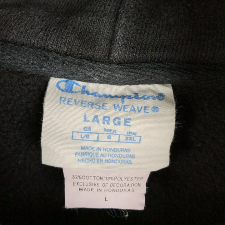 Champion REVERSE WEAVE Reverse Weave Sweat Pullover Hoodie Men's L size cotton black type Vintage Second Hand