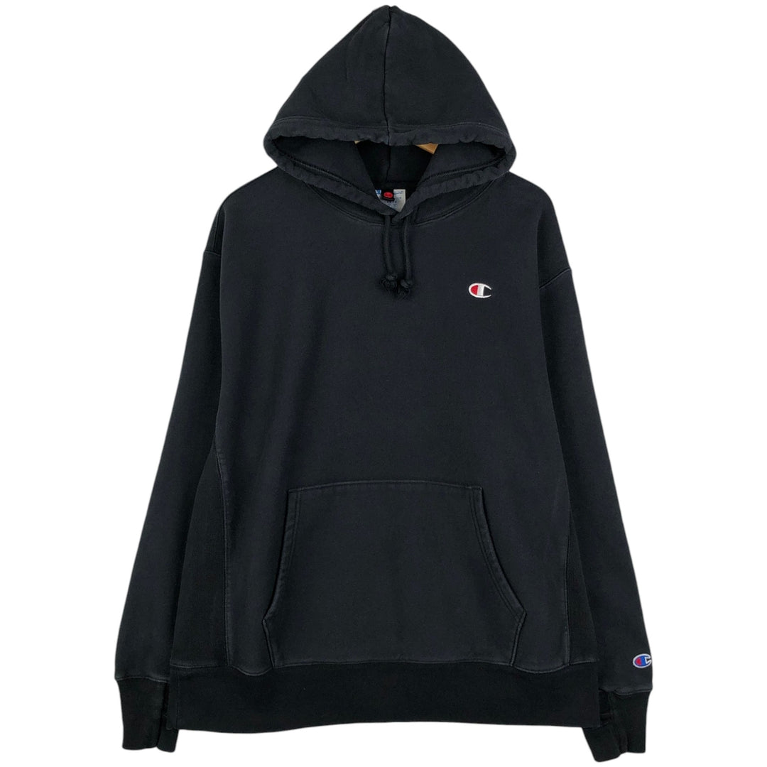 Champion REVERSE WEAVE Reverse Weave Sweat Pullover Hoodie Men's XL cotton black type Vintage Second Hand