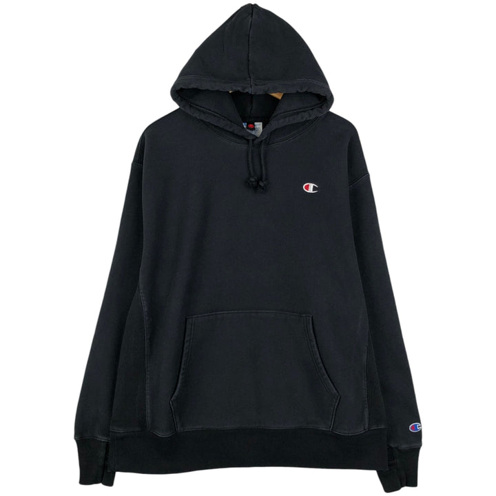 Champion REVERSE WEAVE Reverse Weave Sweat Pullover Hoodie Men's XL cotton black type Vintage Second Hand