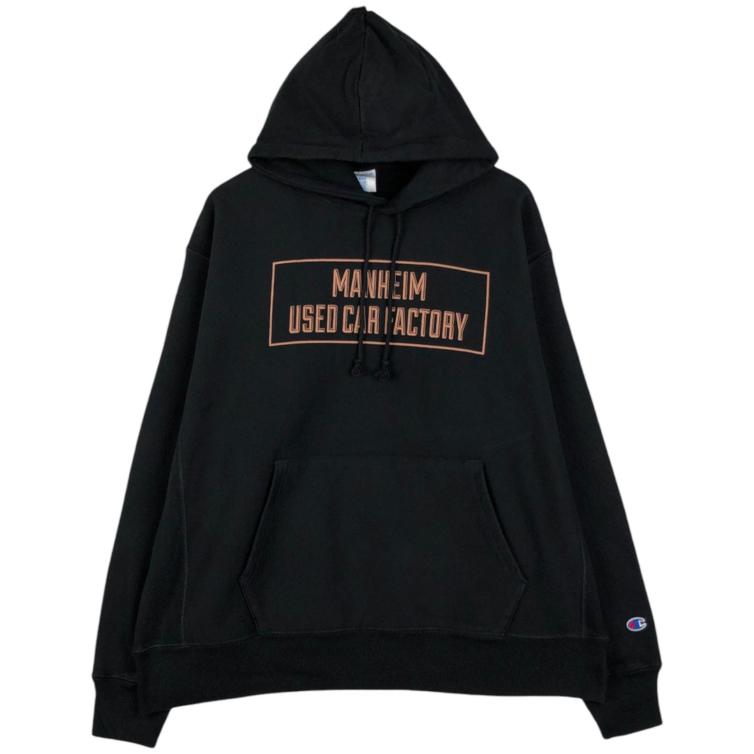 Champion REVERSE WEAVE Reverse Weave Sweat Pullover Hoodie Men's XL cotton black type Vintage Second Hand